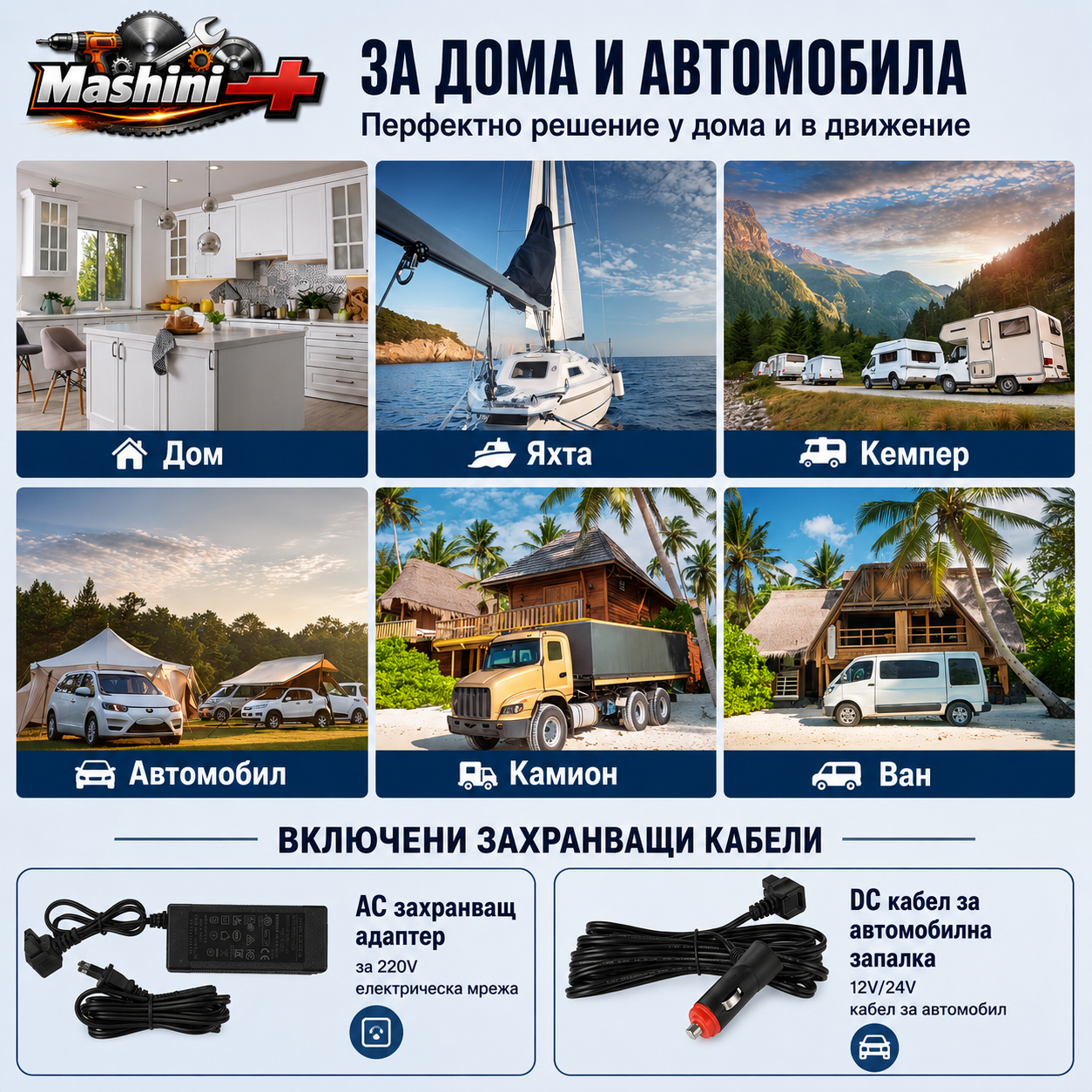 Авто хладилник 9L с компресор, 12V/24V и 220V, до -20°C, за кола, кемпер и къмпинг