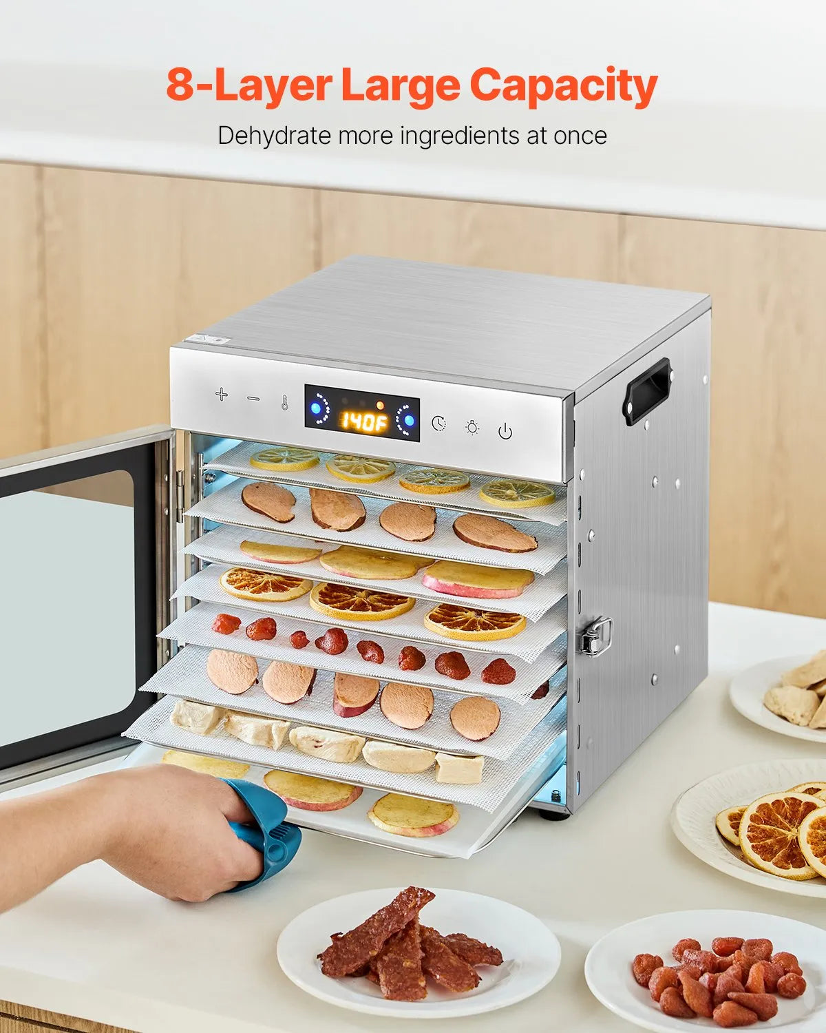 Сушилня за храни, 400W, 8 тави