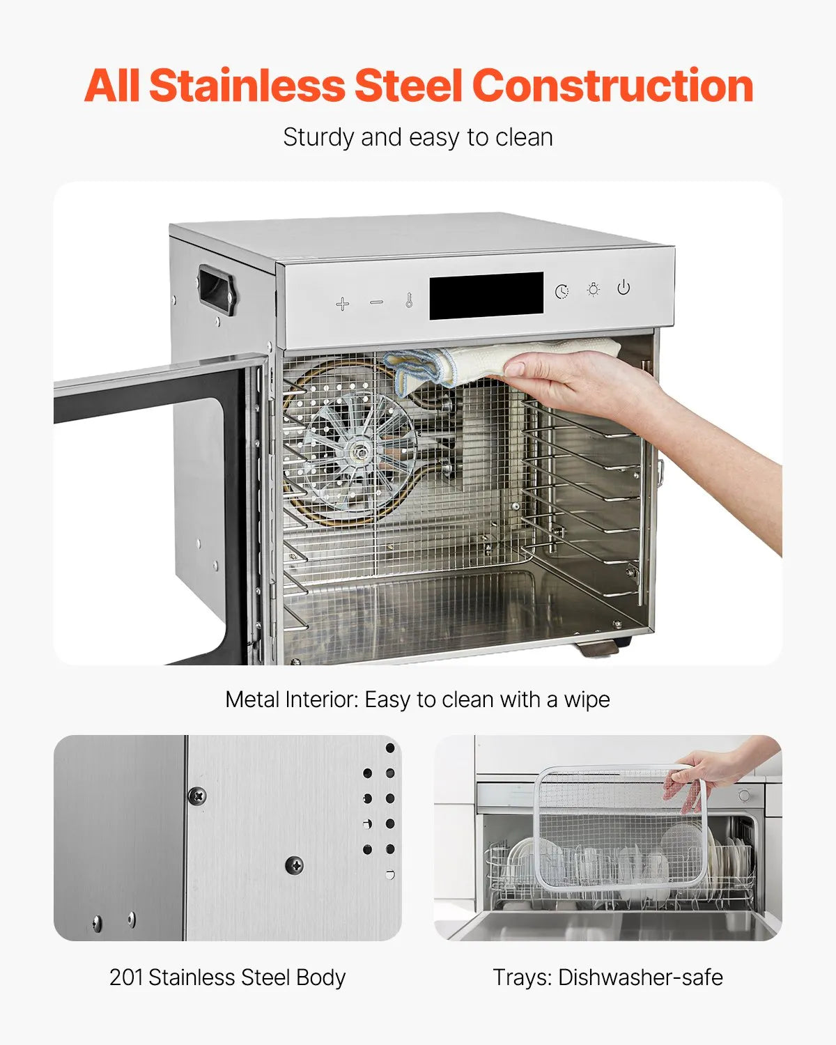 Сушилня за храни, 400W, 8 тави