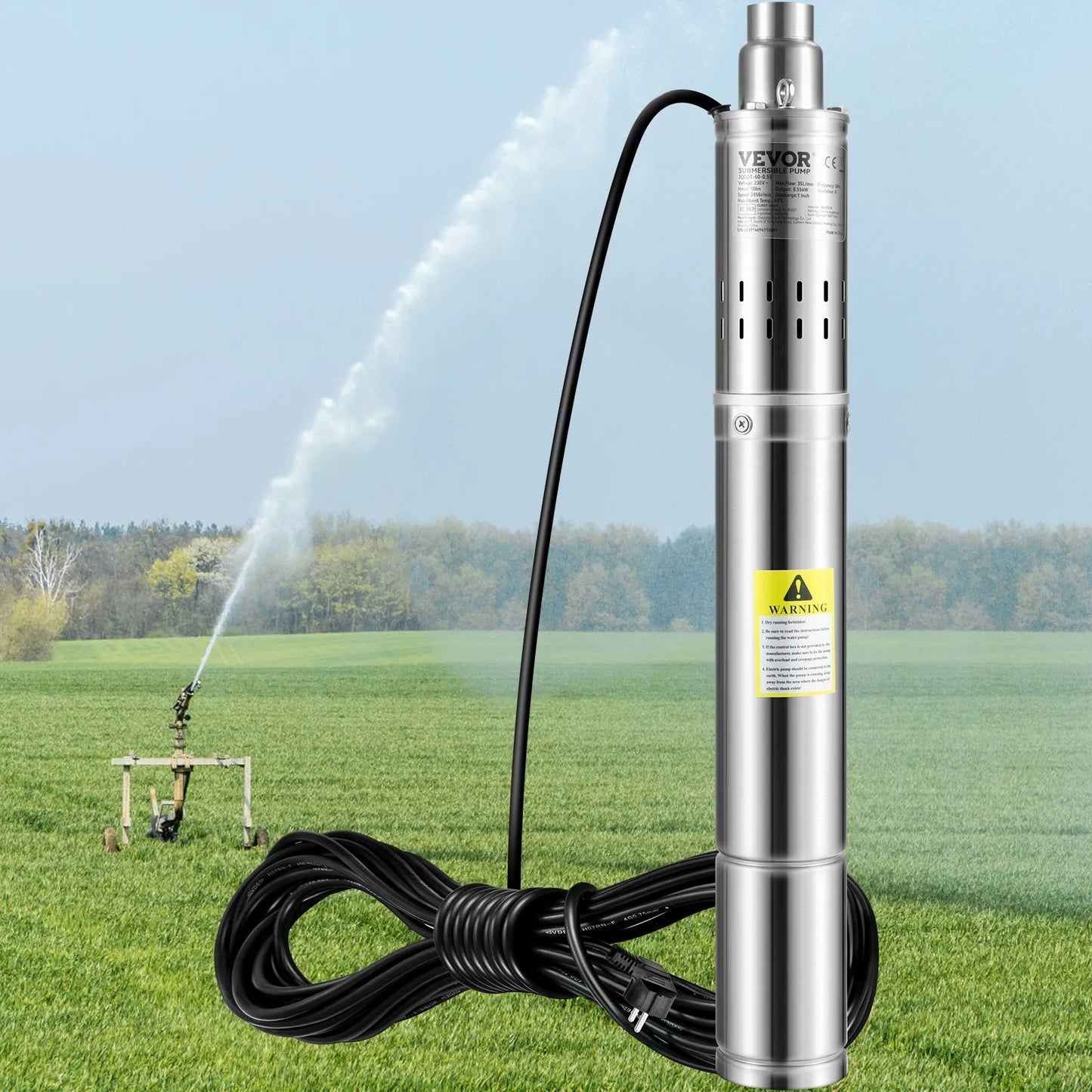 Потопяема помпа за дълбоки кладенци, 550 W, 230 V/50 Hz, 35 л/мин