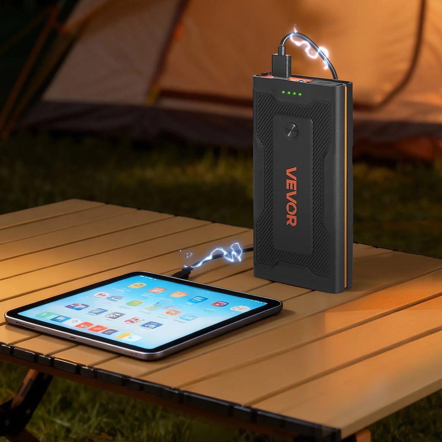 Джъмп стартер 1000А, 12V, опция Power Bank за телефон + фенер